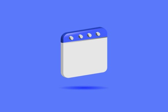 3D Blank Calendar Design Vector Isolated: A Modern Tool for Creative and Professional Use