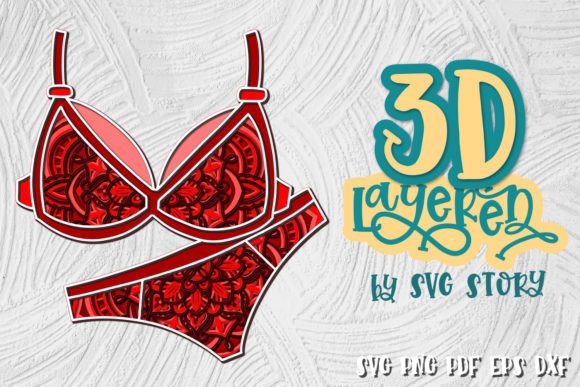 3D Layered Lingerie Design SVG: A Bold Creative Asset