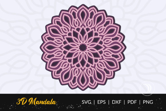 3D Layered Mandala Design Cut File: Create Dimensional Art with Ease
