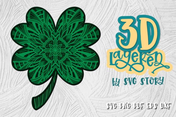 3D Shamrock Layered Design St Patrick s: A Versatile Tool for Creative Projects