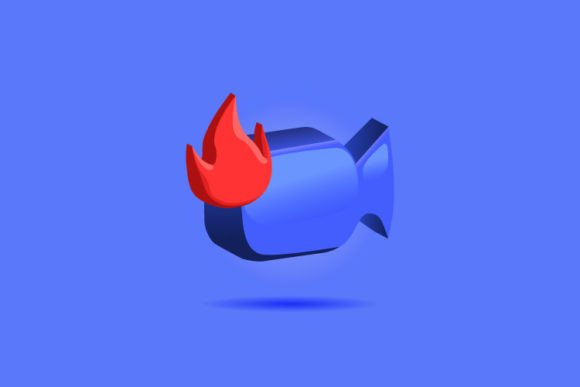 3D Trending Videos Design Vector Isolated for Creative Projects
