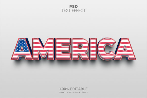 America PSD 3D Text Effect Design: A Strategic Tool for Professional Creativity