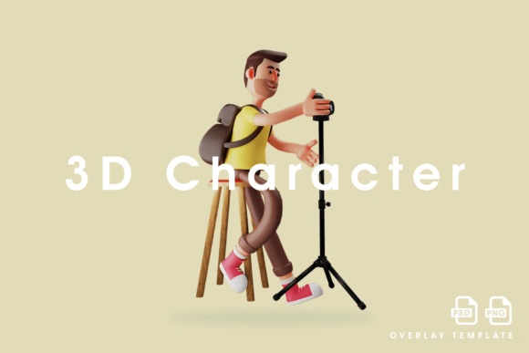 Attractive 3D Photography Cartoon Design: Bringing Characters to Life with Versatile Poses