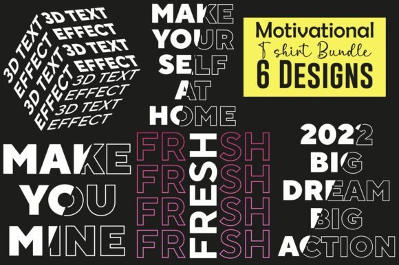 Best 3D Typography T-Shirt Design Bundle: Creative Ideas and Real-World Uses