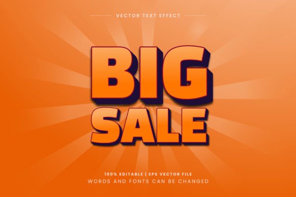 Big Sale Editable 3D Text Effect Design: A Powerful Tool for Creative Projects