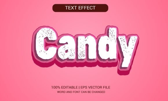 Candy 3D Text Effect Design for Creative Projects