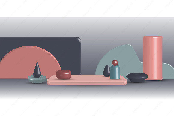 Enhancing Design with Abstract 3D Rendering Screen Templates