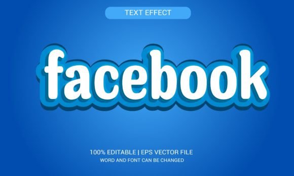 Facebook 3D Text Effect Design for Eye-Catching Visuals