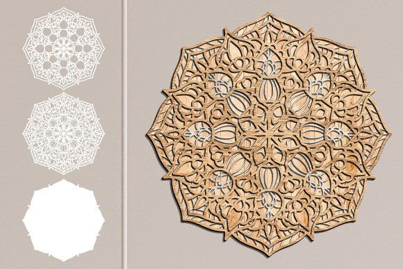 Mandala Wall 3D Laser Cut Design