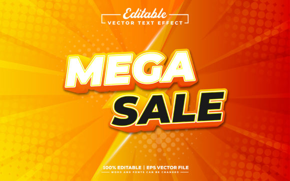 Mega Sale Editable 3D Text Effect Design: A Powerful Tool for Creative Projects