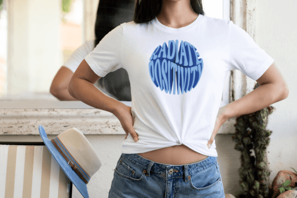 Radiate Positivity 3D T-Shirt Design: A Versatile and Uplifting Graphic for Every Occasion