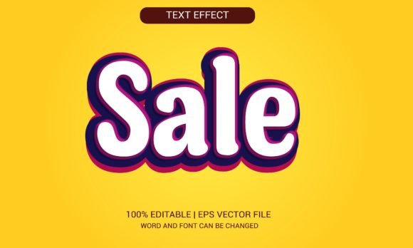 Sale 3D Text Effect Design