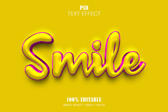 Smile PSD 3D Text Effect Design: A Powerful Tool for Eye-Catching Visuals