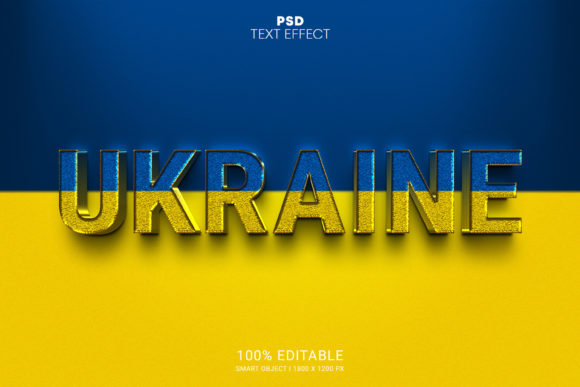 Ukraine PSD 3D Text Effect Design: A Creative Tool for Modern Businesses